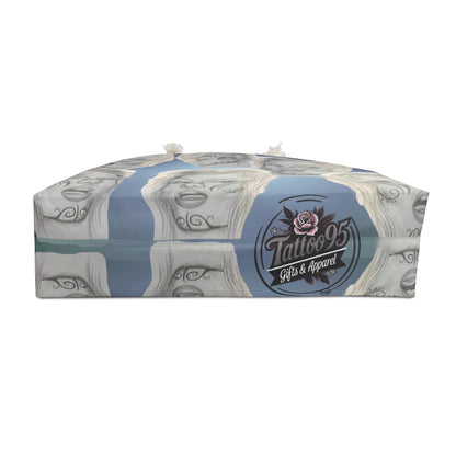 Painted Lady Face Tattoo Weekender Bag — Oversized Beach & Travel Tote