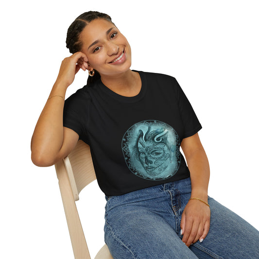 Beautiful Face Tattoo Art - Gildan T-Shirt — Artistic Portrait Graphic Tee