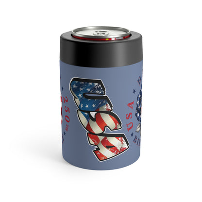 Red White & Blue Rose Can Holder — "Happy 250th Birthday America"