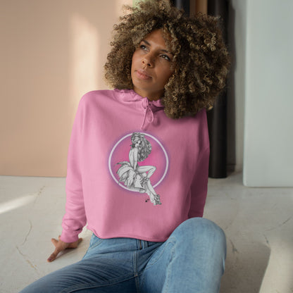 Pretty Bunny Vintage Artwork - Beauty Never Gets Old - Hoodie Cropped