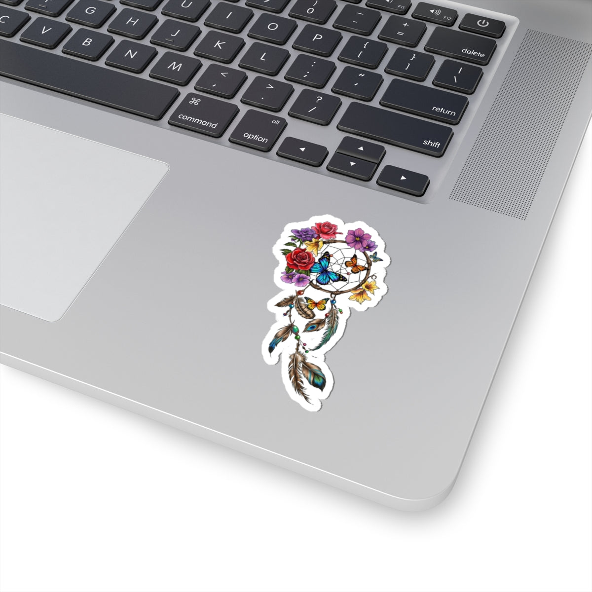 Dreamcatcher Floral Stickers — Colorful Butterfly & Feather Kiss-Cut Decals