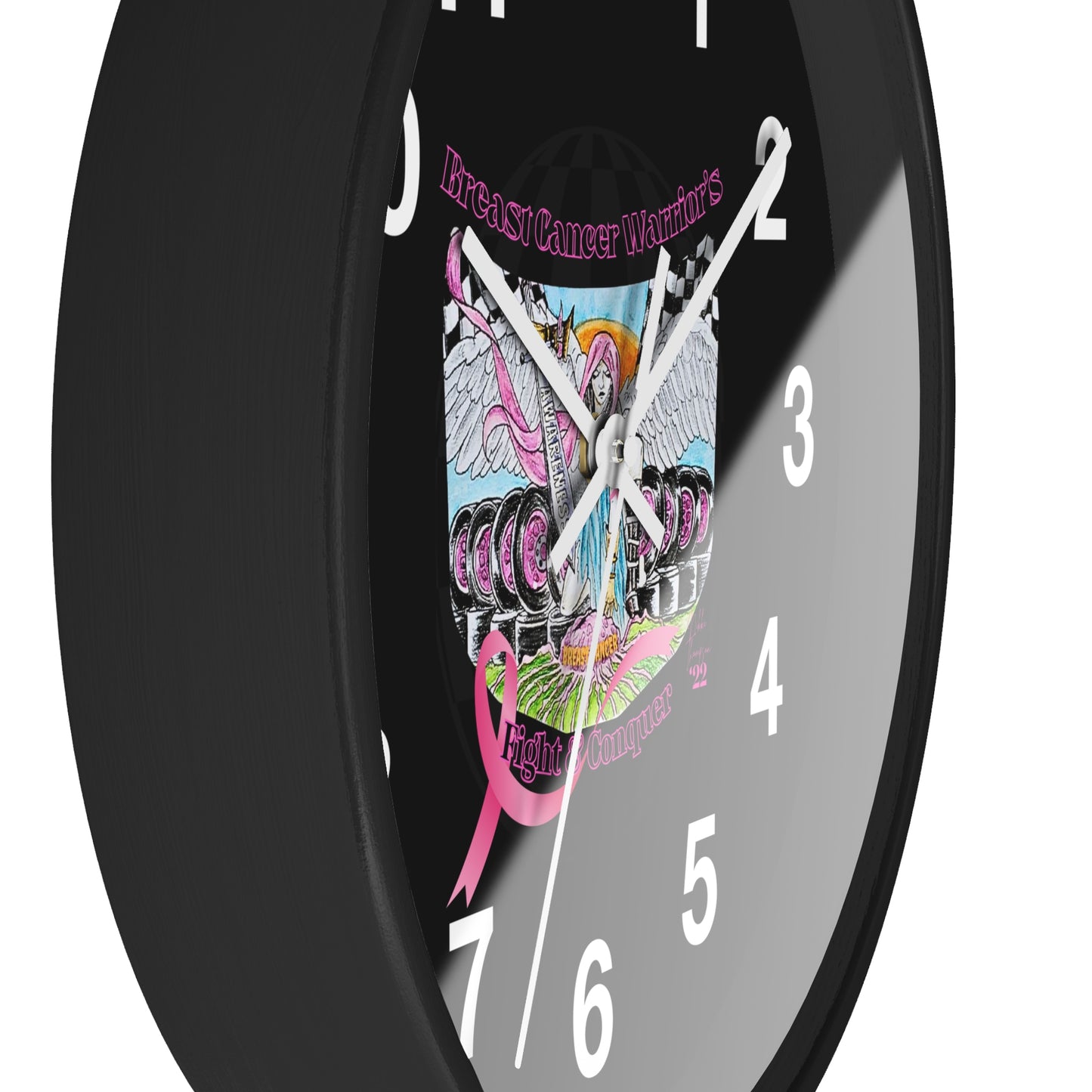 Nikki's Tattoo Studio Collection - Fight and Conquer Warrior Wall Clock — Charlotte Motor Speedway 2022 Commemorative