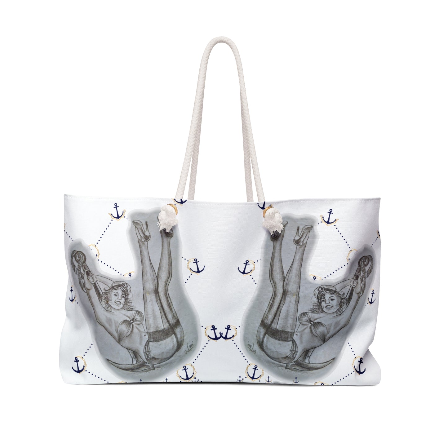 Vintage Sailor Girl Artwork - Weekender Bag