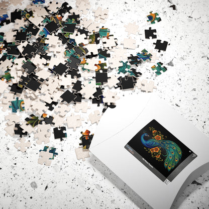 Floral Peacock - Puzzles, 110 pieces, 252 pieces, 520 pieces, 1014 pieces