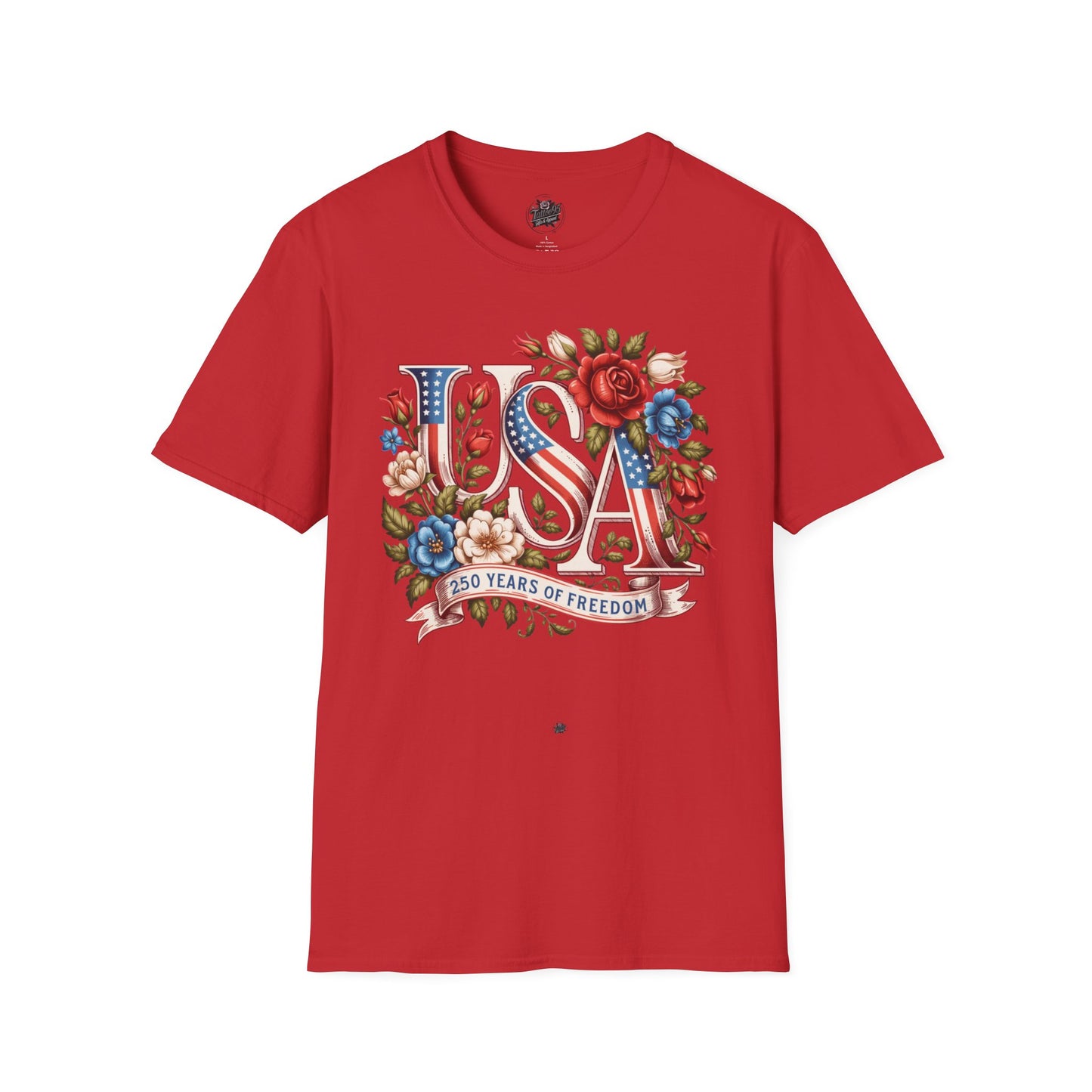 Floral USA 250th T-Shirt — Happy Birthday America