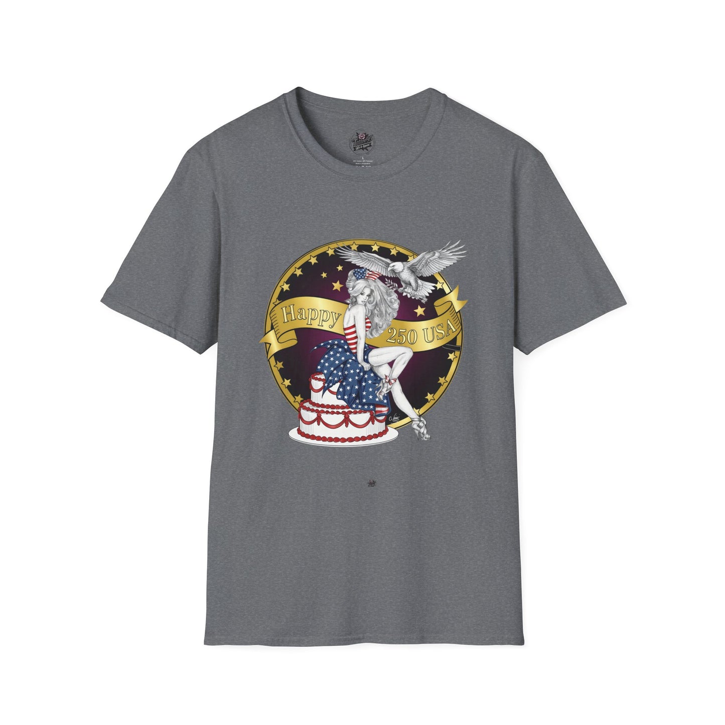 Patriotic '250 Years of Faith in the USA' T-Shirt — Happy Birthday America