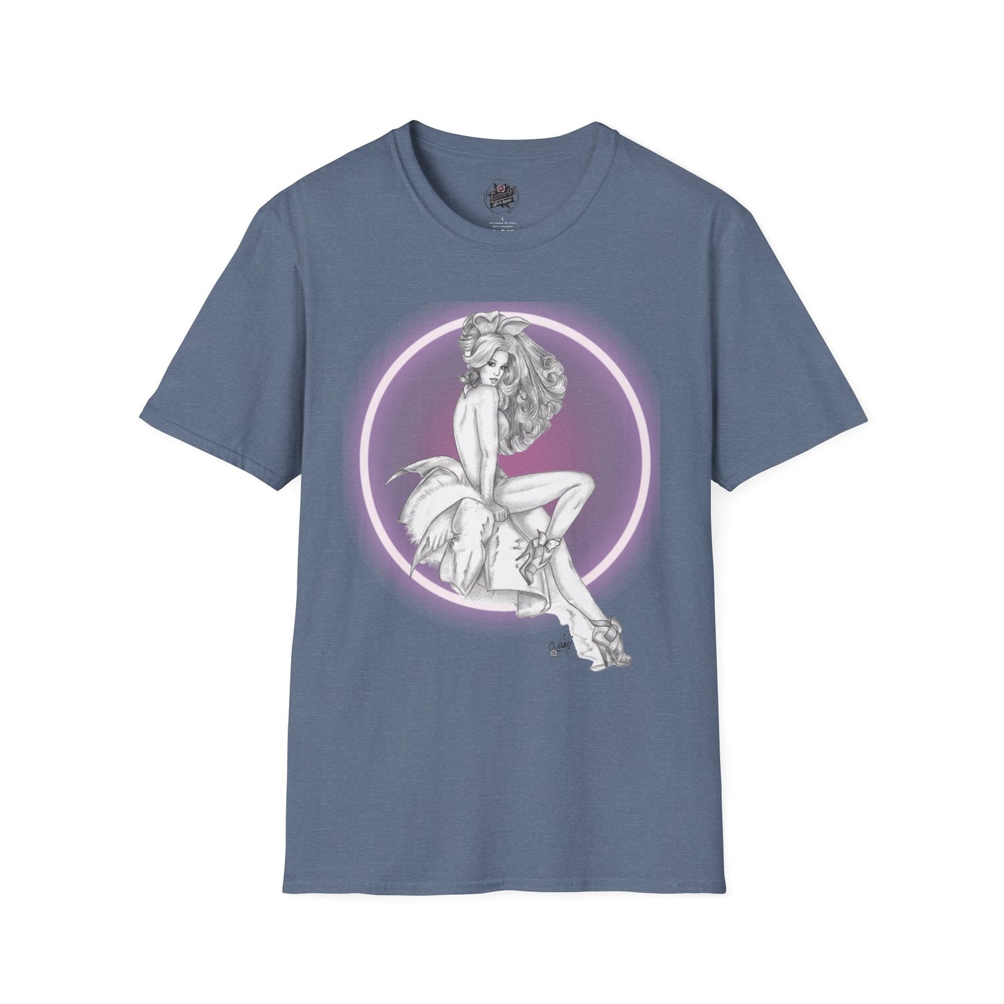 Pretty Bunny Vintage Artwork - Unisex Soft-Style T-Shirt