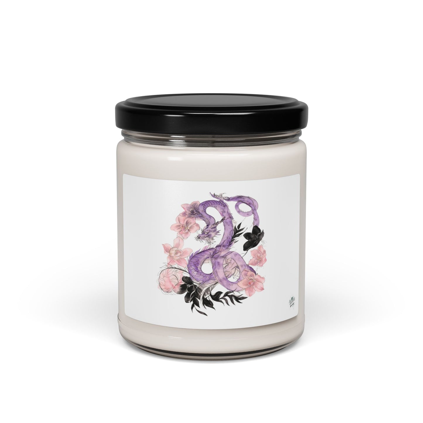Dragon Orchids - White Background - 8 Scented Soy Candle, different aromatic scents & unscented