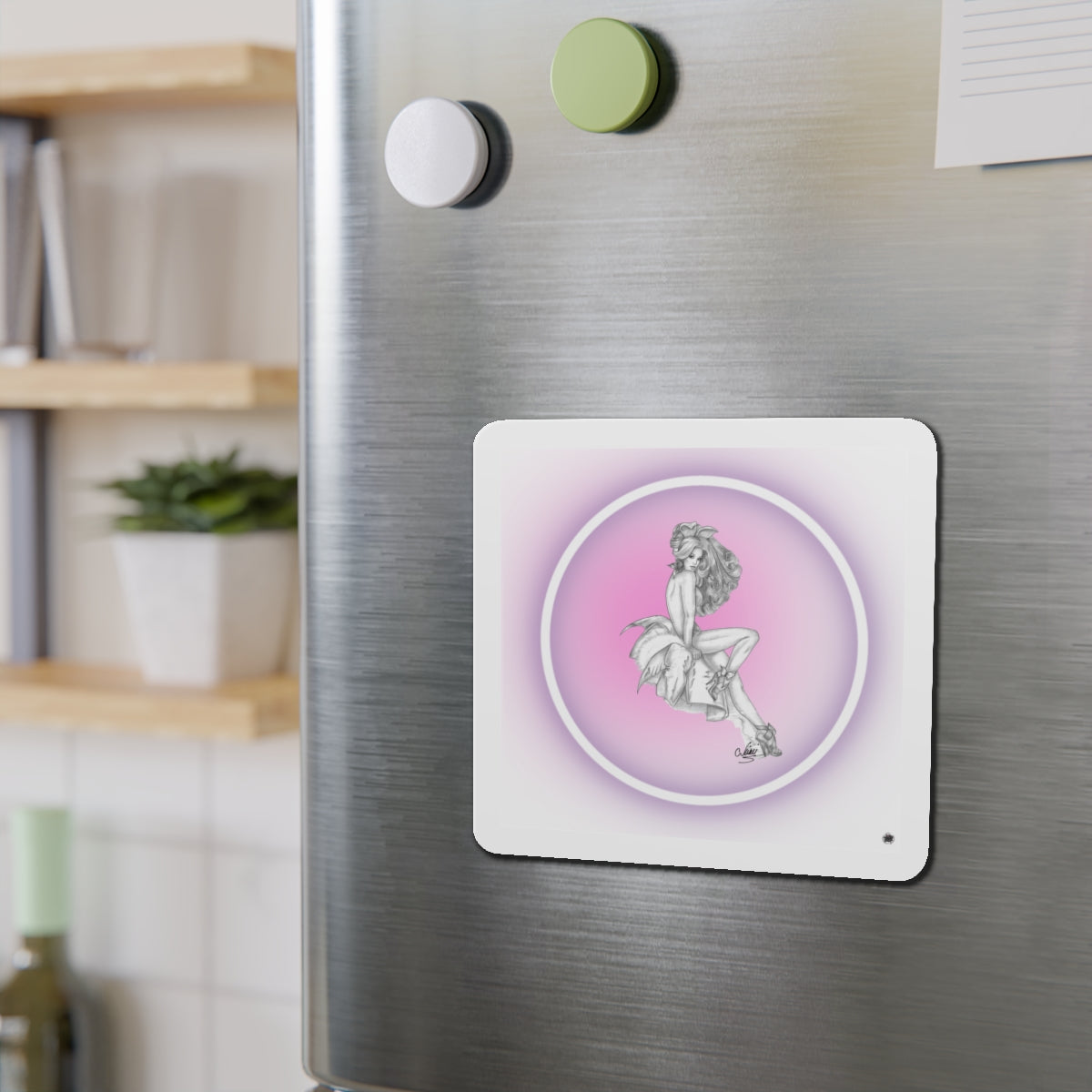 Pretty Bunny Vintage Artwork - Magnet