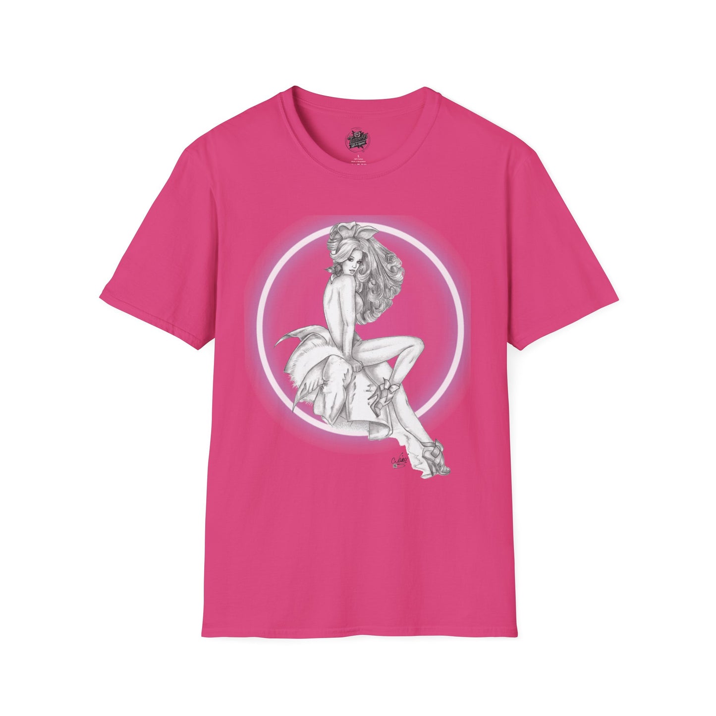 Pretty Bunny Vintage Artwork - Unisex Soft-Style T-Shirt