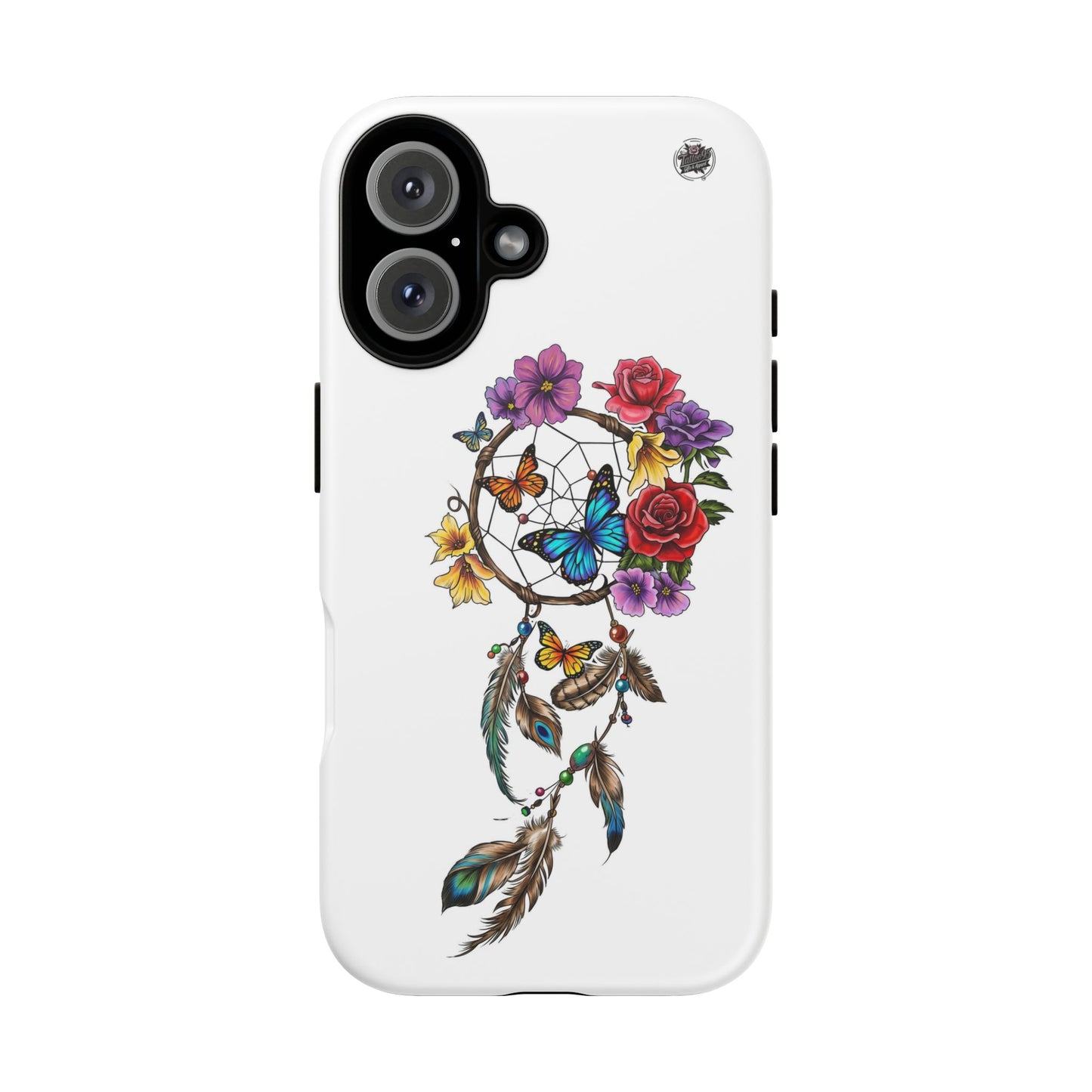 Dreamcatcher &  Butterflies White — Tough iPhone 17 - iPhone 11 Series Protective Cover