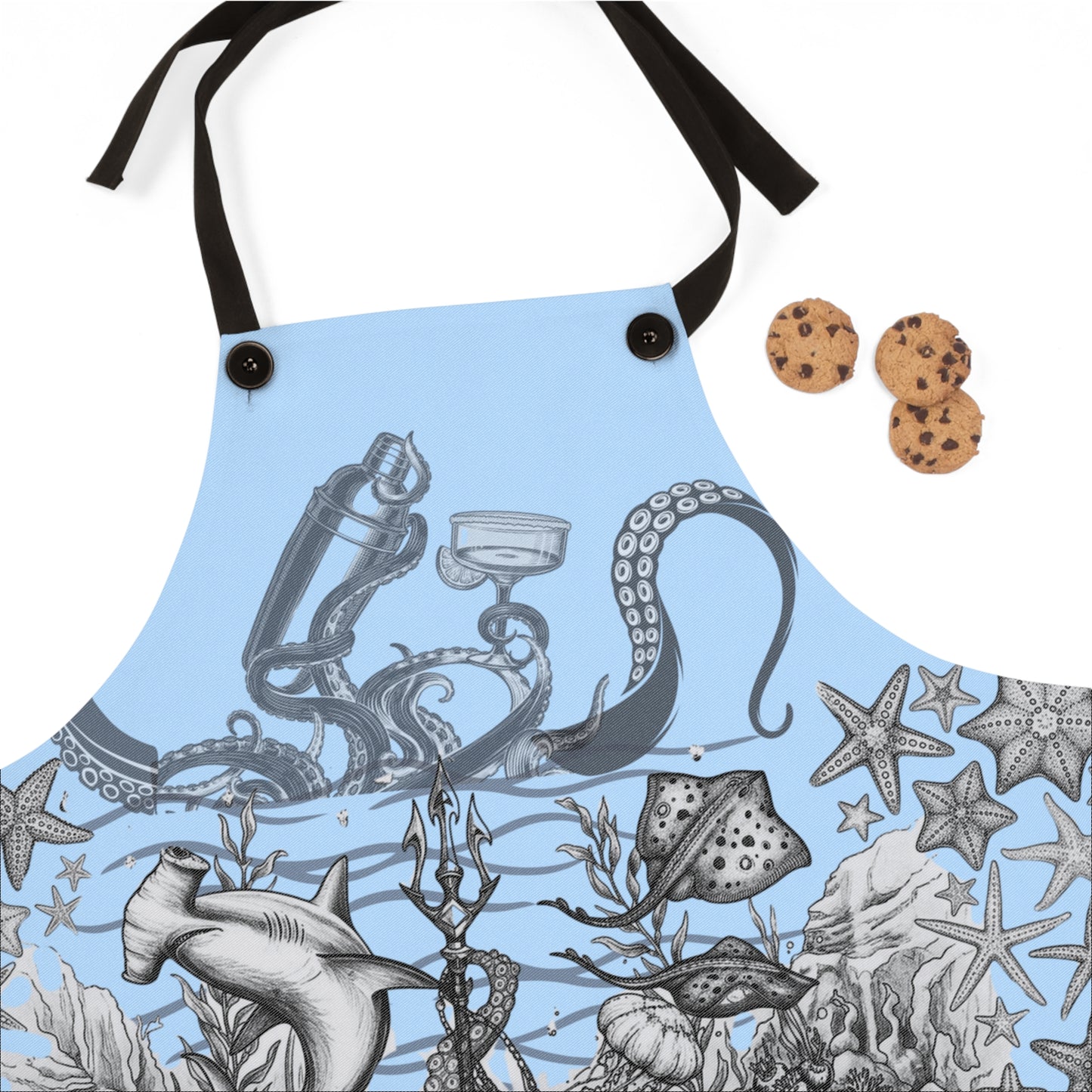 Ocean Tattoo Underwater Journey - Nautical Blue Apron