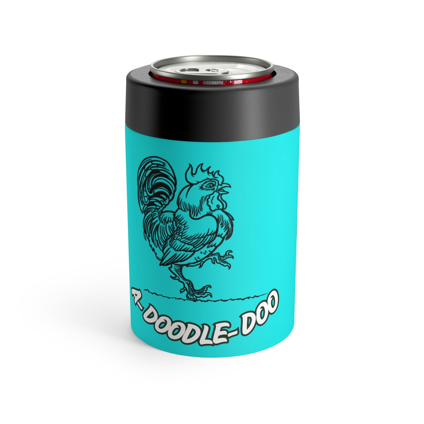 Rooster Tattoo 'A Doodle Doo' Stainless Steel 12oz Can Holder — Insulated Cooler