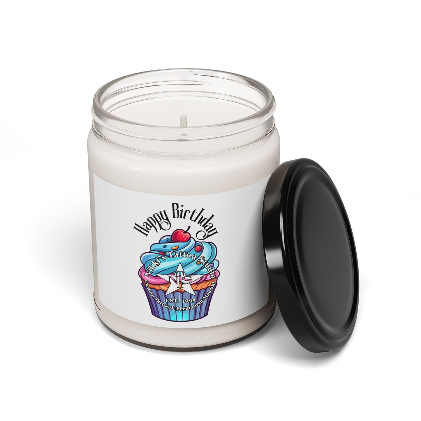 Nikki's Tattoo Studio Collection - HAPPY BIRTHDAY Scented Soy Candle 9oz