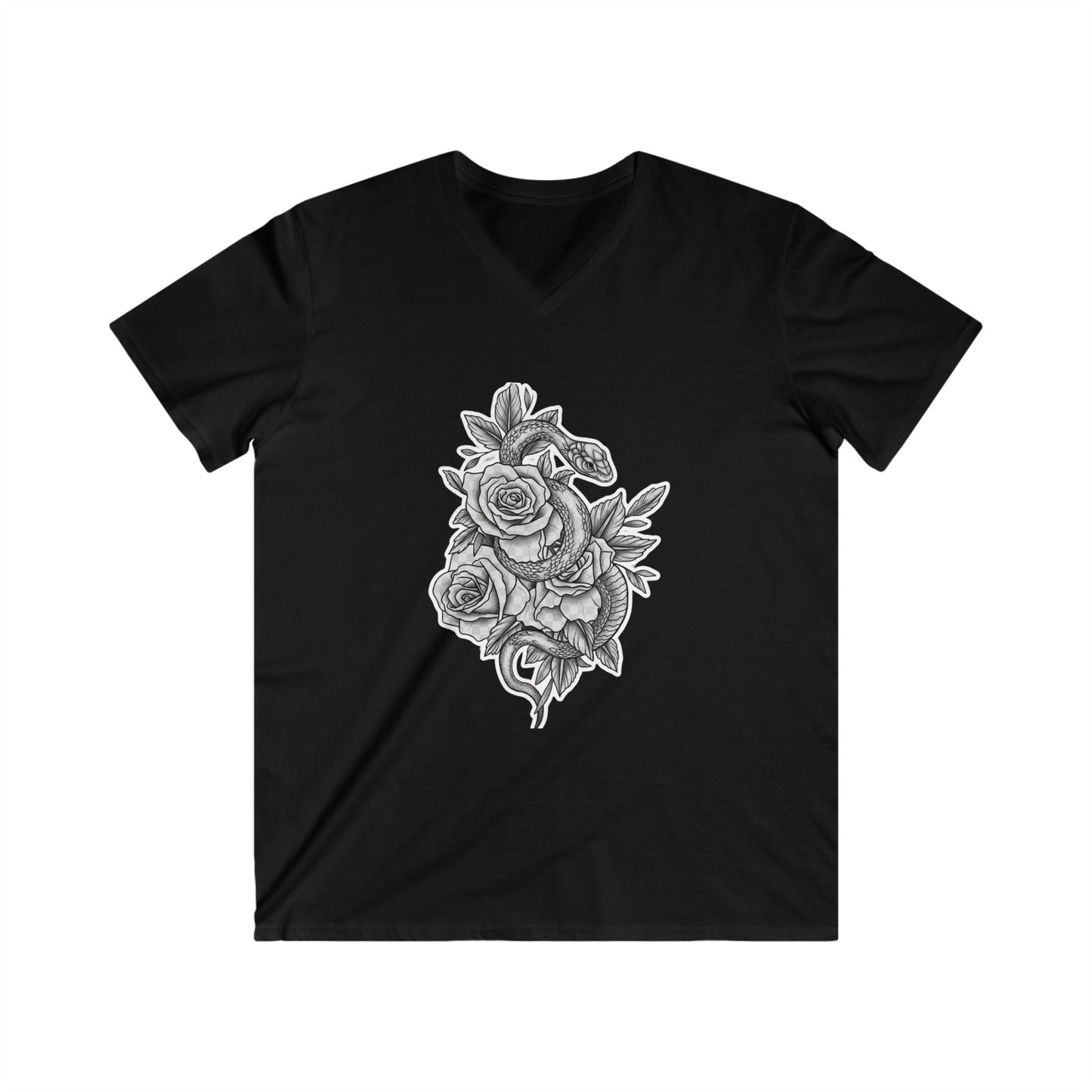 Snake & Roses Ladies Tshirt with V-neck