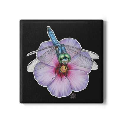 Dragonfly Hibiscus - Round/Square Ceramic Drink Coaster