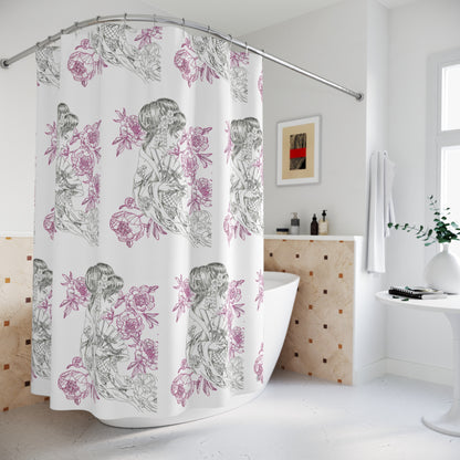 Flowing Geisha Tattoo Artwork - Shower Curtain
