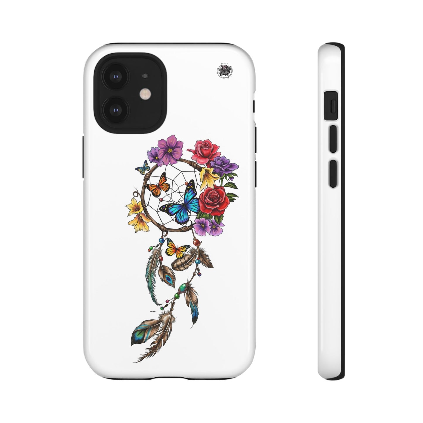 Dreamcatcher &  Butterflies White — Tough iPhone 17 - iPhone 11 Series Protective Cover