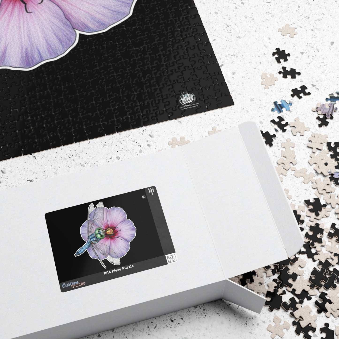 Dragonfly Hibiscus- Jigsaw Puzzle — 110/252/520/1014 - Piece Magical Artwork