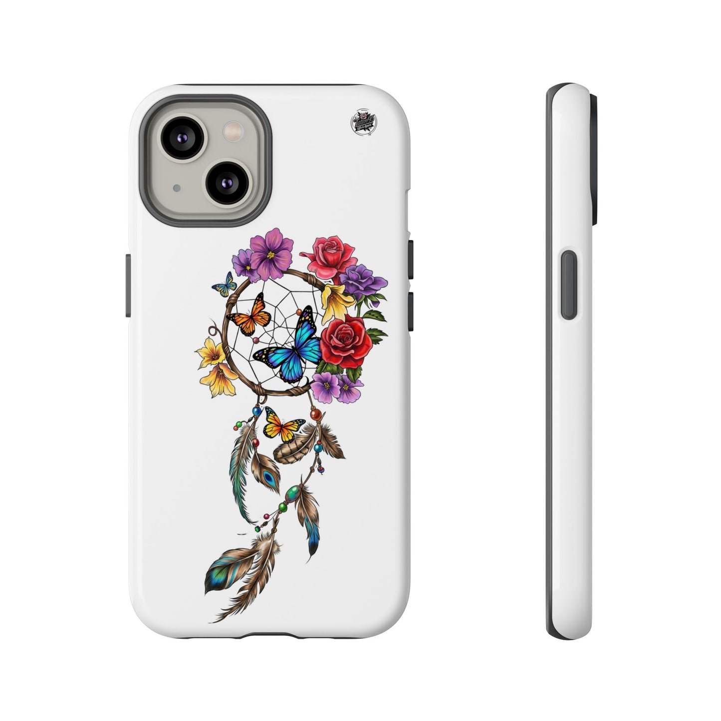 Dreamcatcher &  Butterflies White — Tough iPhone 17 - iPhone 11 Series Protective Cover