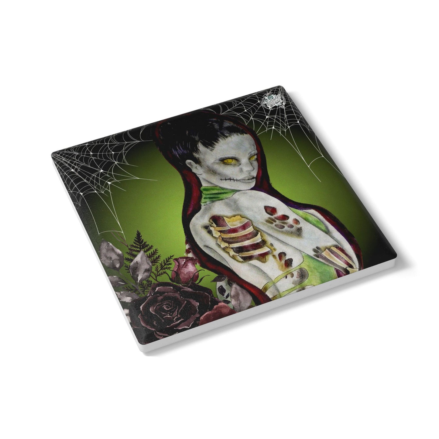 Lady Zombie 'Deadrah' - Ceramic Drink Coaster