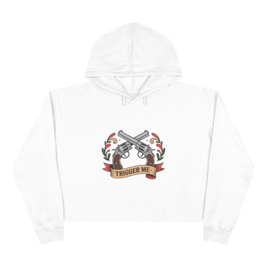 Trigger Me - Cropped Hoodie — Vintage Graphic