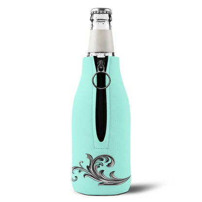 Wolf Mountain Tattoo Zip-Up Bottle Cooler Sleeve — Native American Design