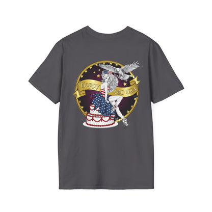 Eagle Tattoo T-Shirt with Flag & Lady Liberty – Happy 250th Birthday USA