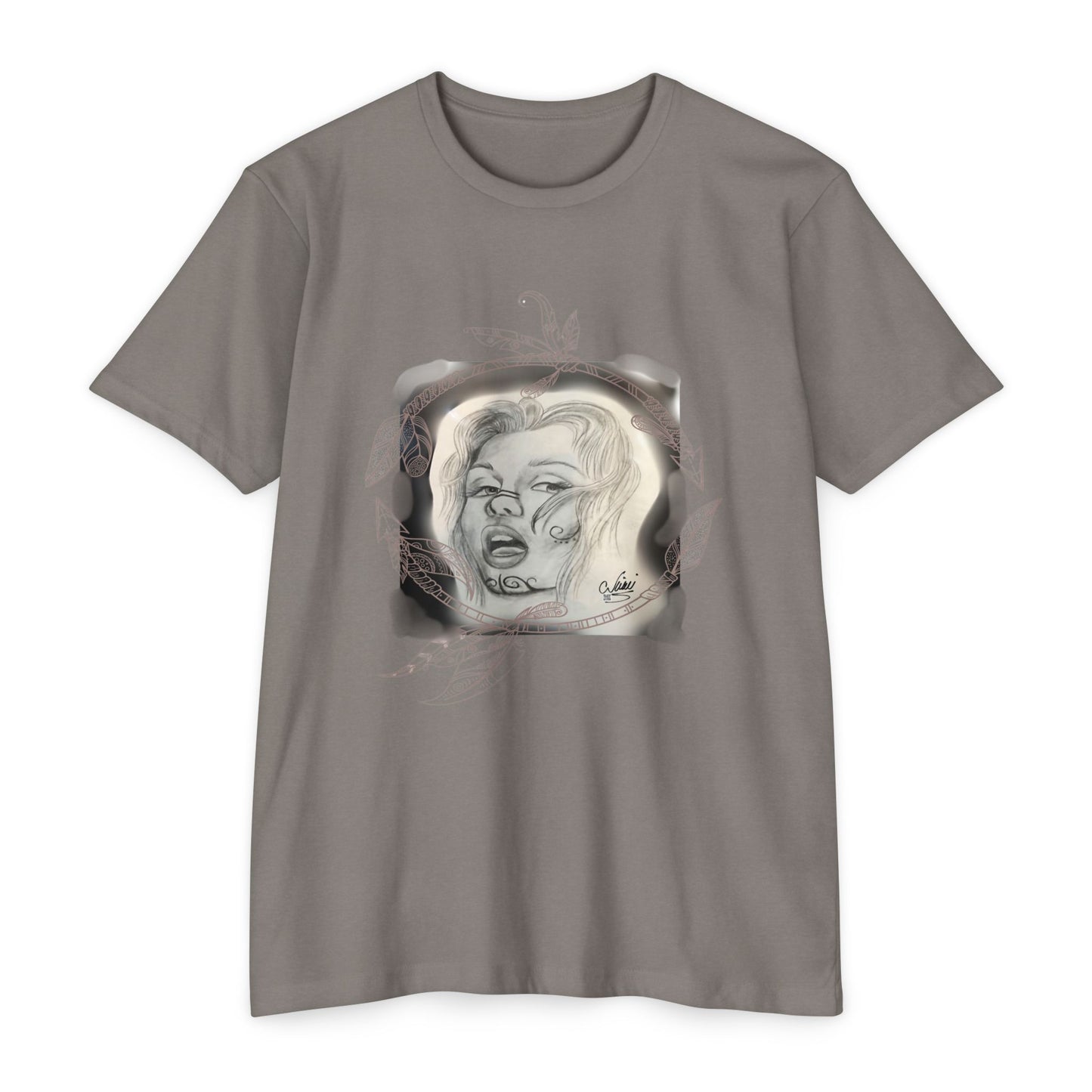 Painted Lady Face Tattoo Artwork - T-Shirt Unisex Jersey