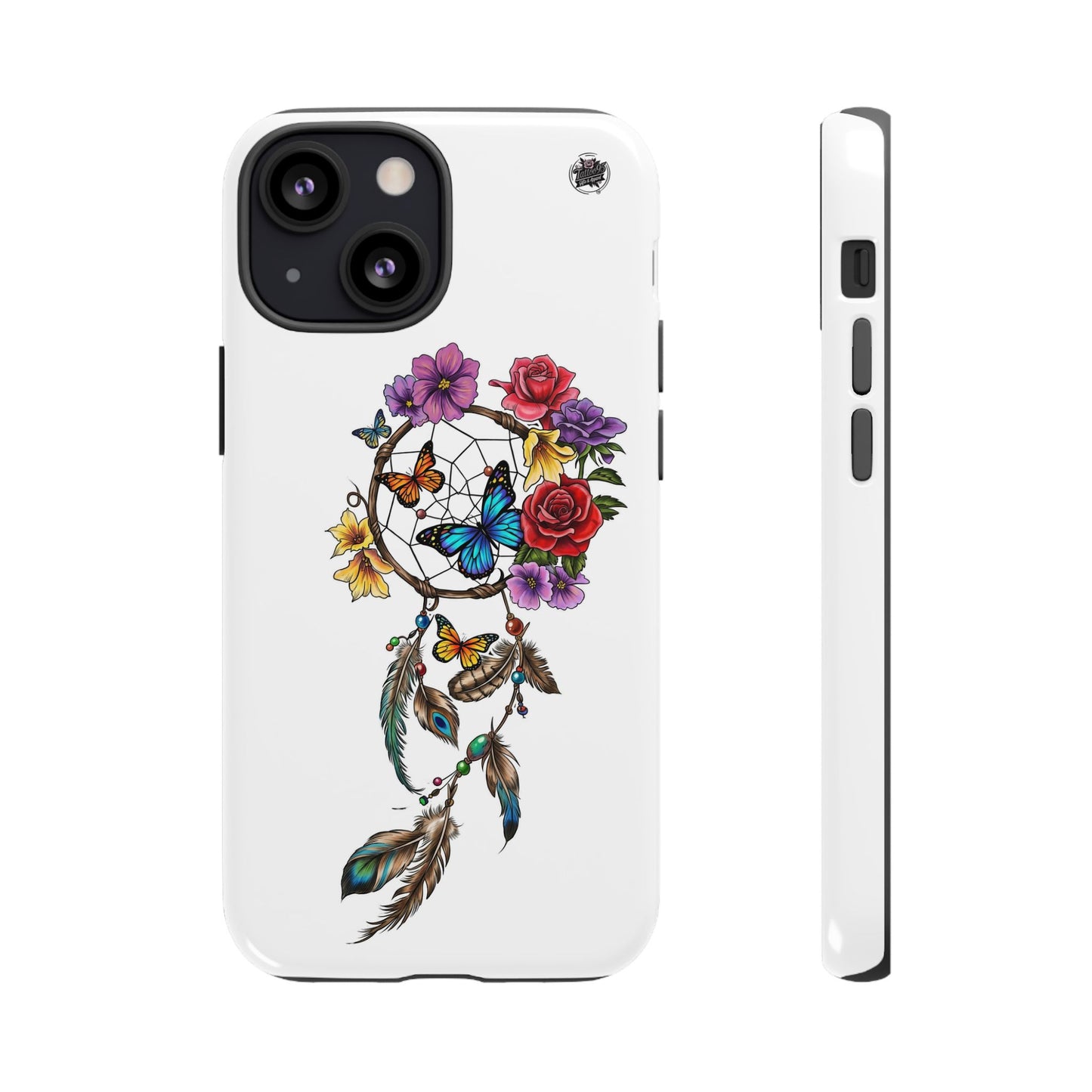 Dreamcatcher &  Butterflies White — Tough iPhone 17 - iPhone 11 Series Protective Cover