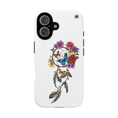 Dreamcatcher &  Butterflies White — Tough Galaxy S10-S25 Series Protective Cover