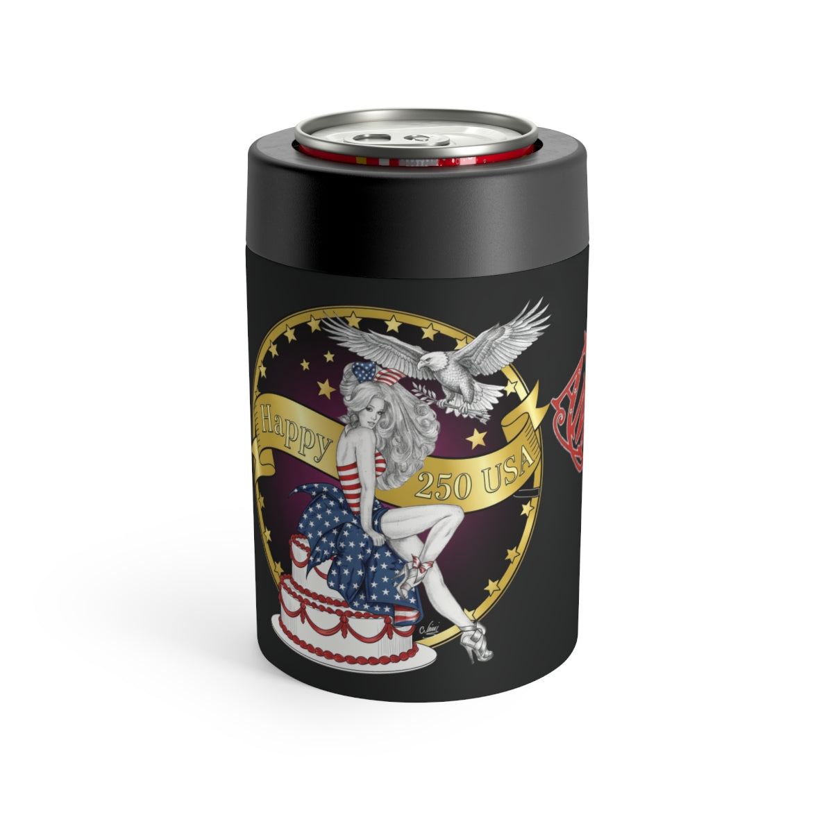 Liberty Lady 'Happy Birthday America' Can Holder — Insulated 12oz Cooler
