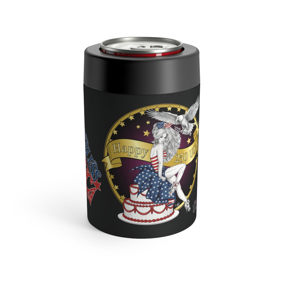 Liberty Lady 'Happy Birthday America' Can Holder — Insulated 12oz Cooler