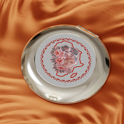 Gele Girl - Compact Travel Mirror — Portable Double-Sided Pocket Mirror