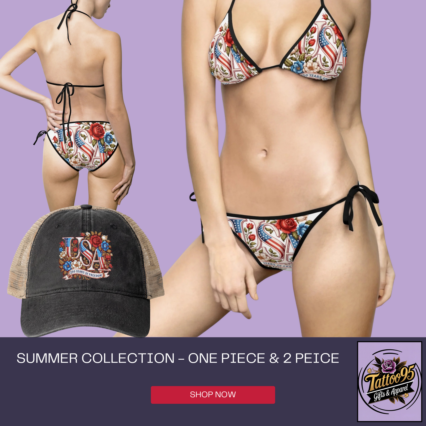 Tattooed Cat Vintage One-Piece Swimsuit — Black & White Tattoo-Style Cat AOP