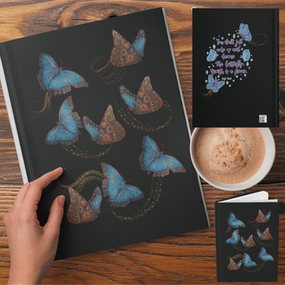 Blue Morphis Butterfly - Hardcover Journal