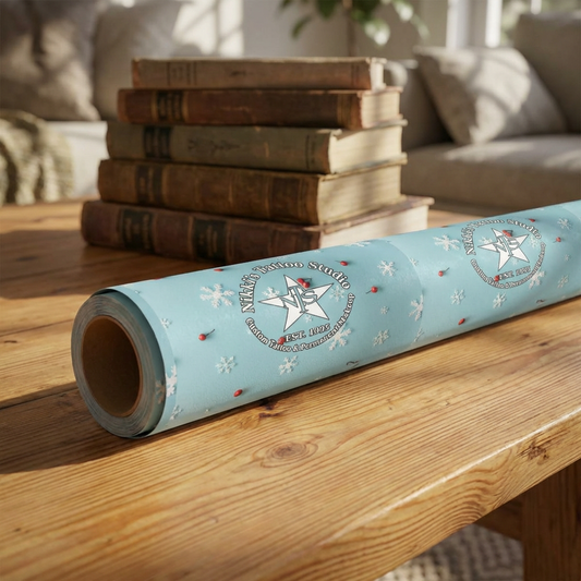Nikki's Tattoo Studio Collection - Gift Wrapping - Snowflakes & Cherries