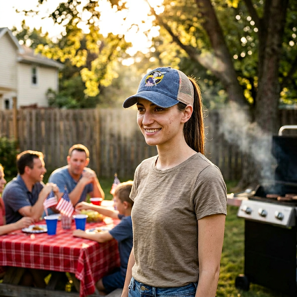 Happy 250th Birthday America — Women's Washed Mesh-Back Cap