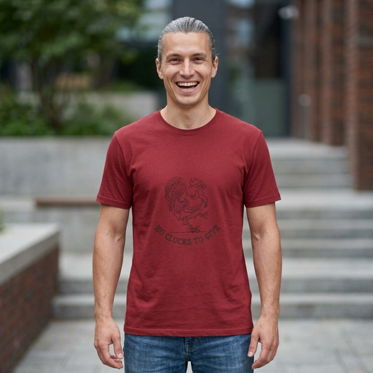 Rooster Tattoo "No Clucks To Give" Unisex T-Shirt
