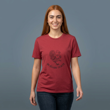 Rooster Tattoo "No Clucks To Give" Unisex T-Shirt