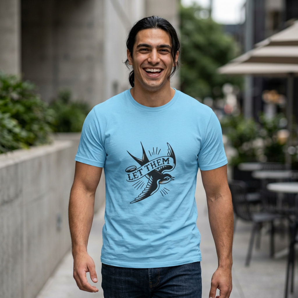 Retro Tattoo 'Let Them' Healing Message T-Shirt