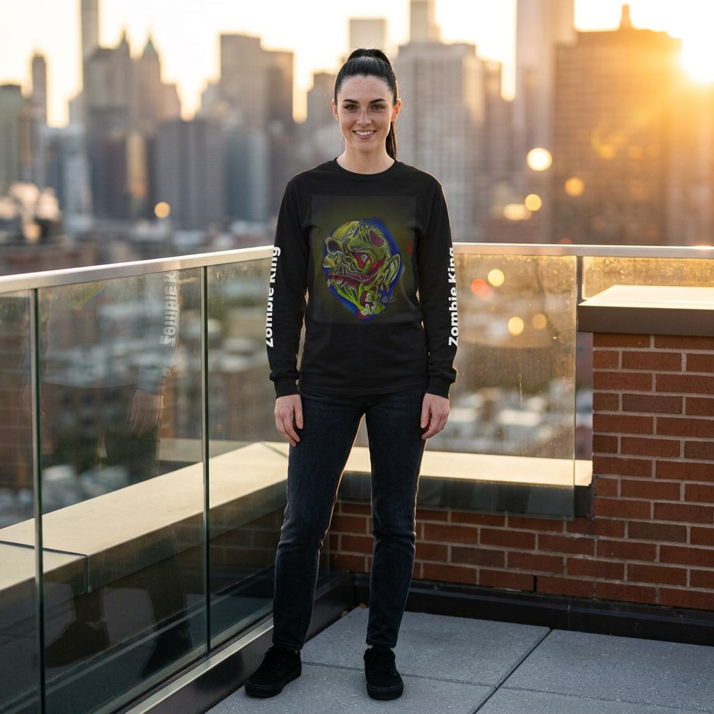 Zombie King of the Dead - Long Sleeved TShirt, Unisex
