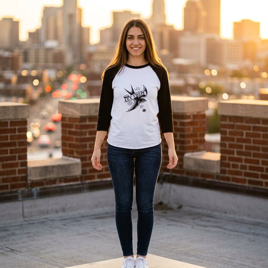 Let Them Tattoo-Baseball Tee Style Graphic Raglan for Rebels & Free Spirits