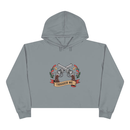 Trigger Me - Cropped Hoodie — Vintage Graphic