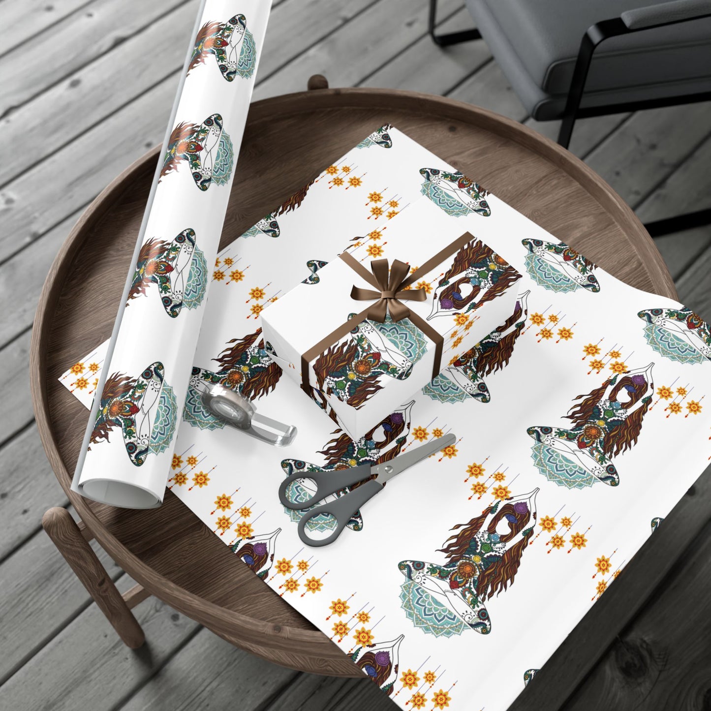 Yoga Goddess Meditation Lotus Mandala - Gift Wrapping Paper