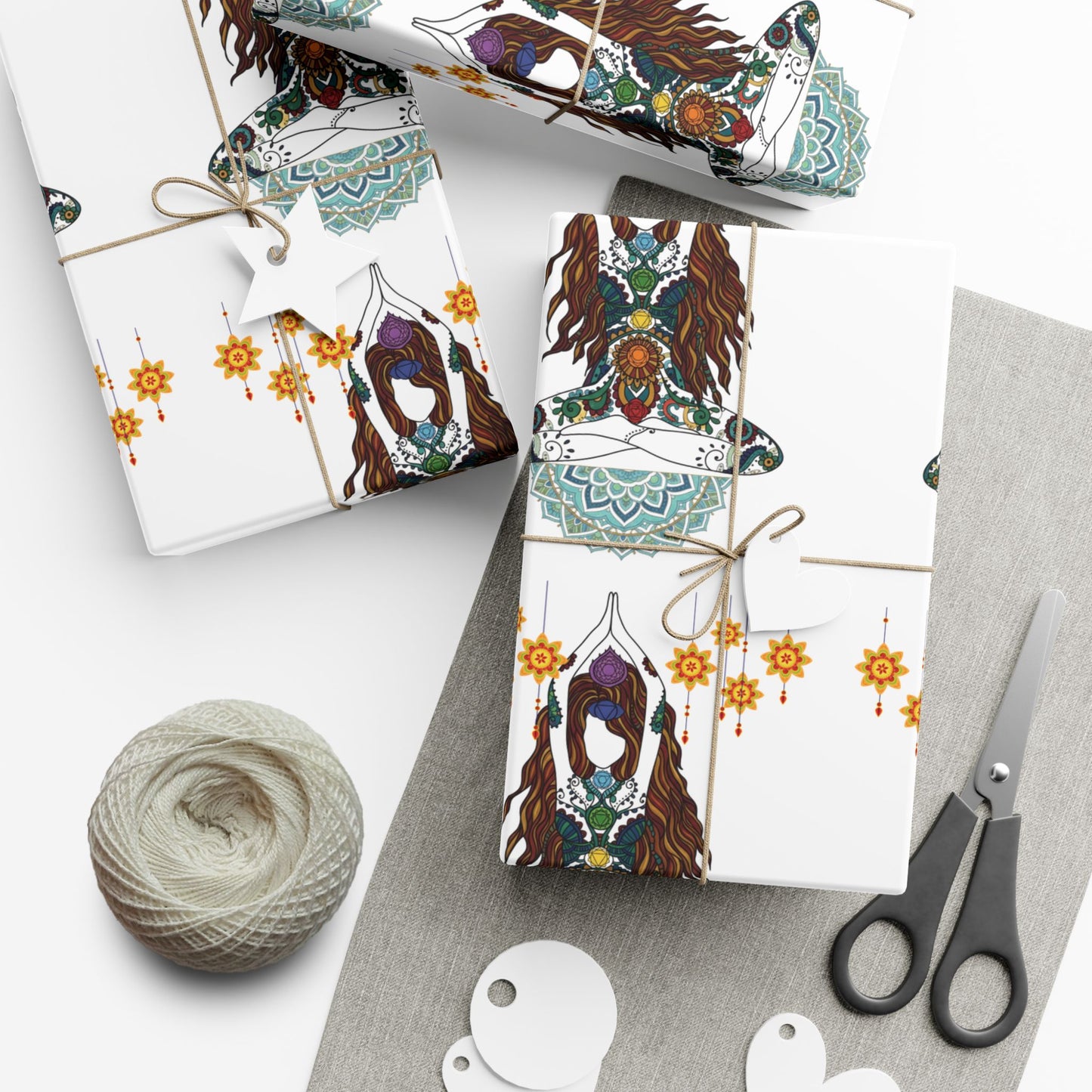 Yoga Goddess Meditation Lotus Mandala - Gift Wrapping Paper