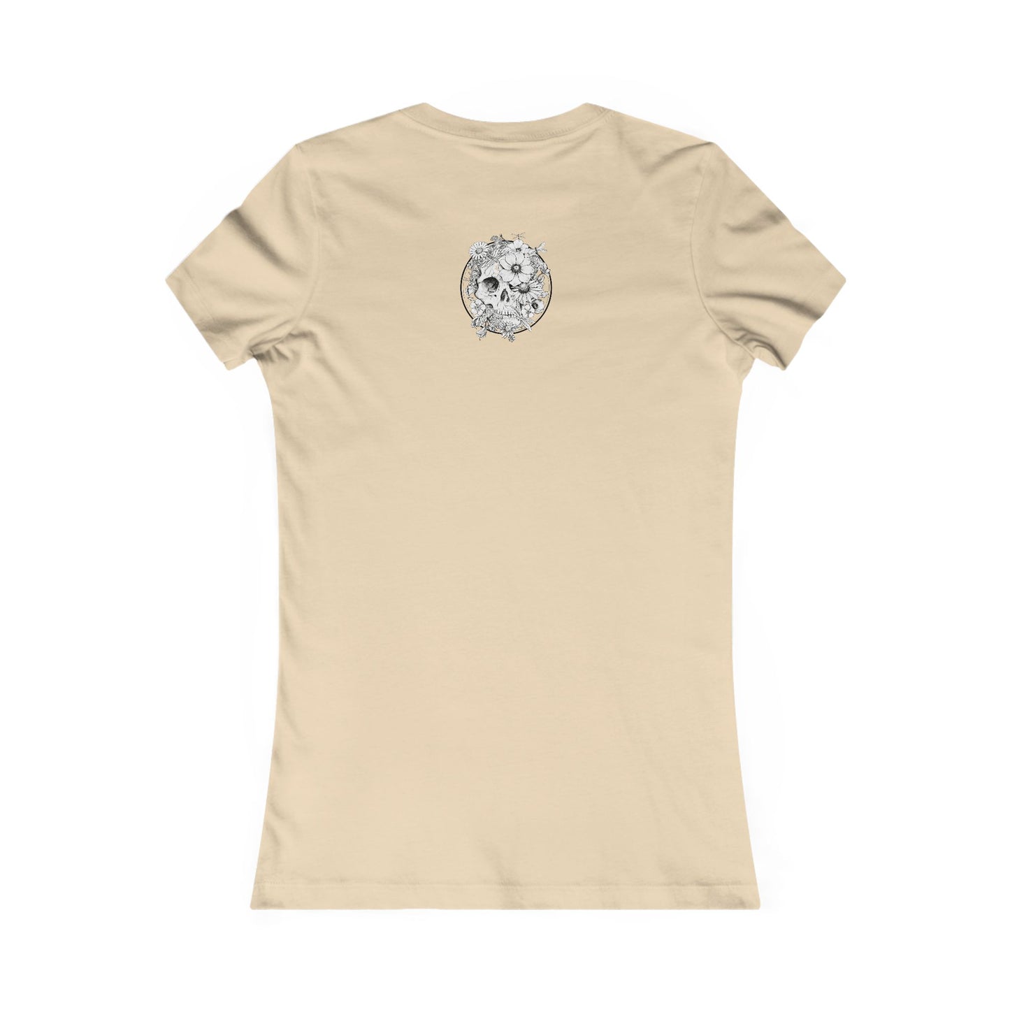 Keep On Smiling Skull & Dragonfly Tattoo Art Ladies Tee
