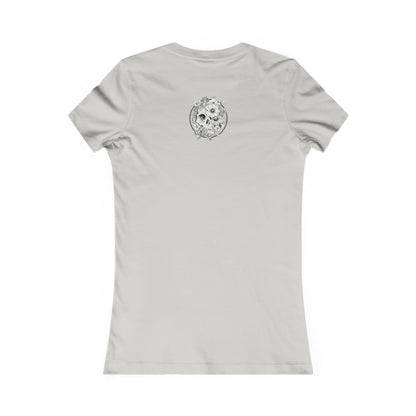 Keep On Smiling Skull & Dragonfly Tattoo Art Ladies Tee