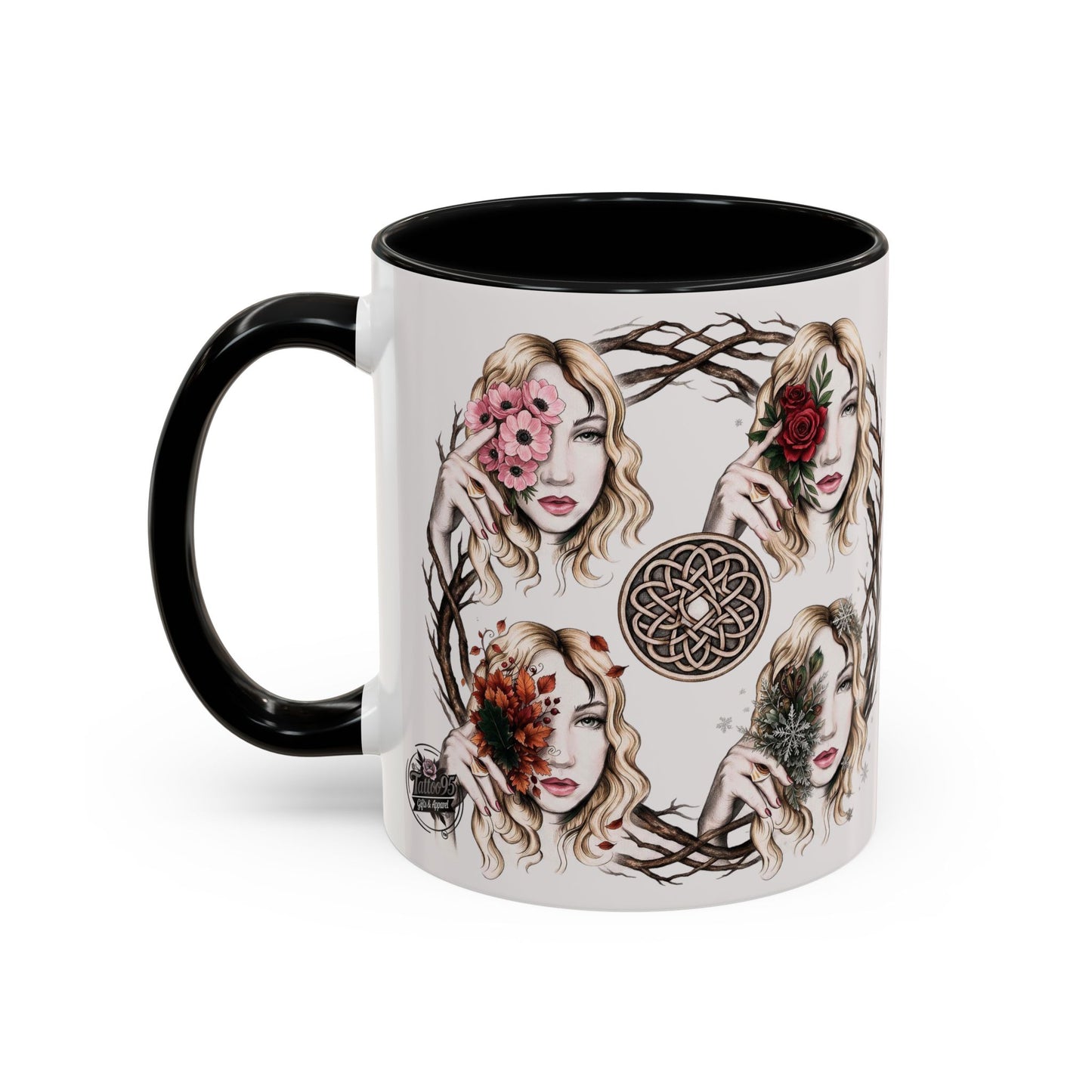 4 Seasons Celtic Woman - Branches and Roses Wreath Women’s Faces (11/15oz)