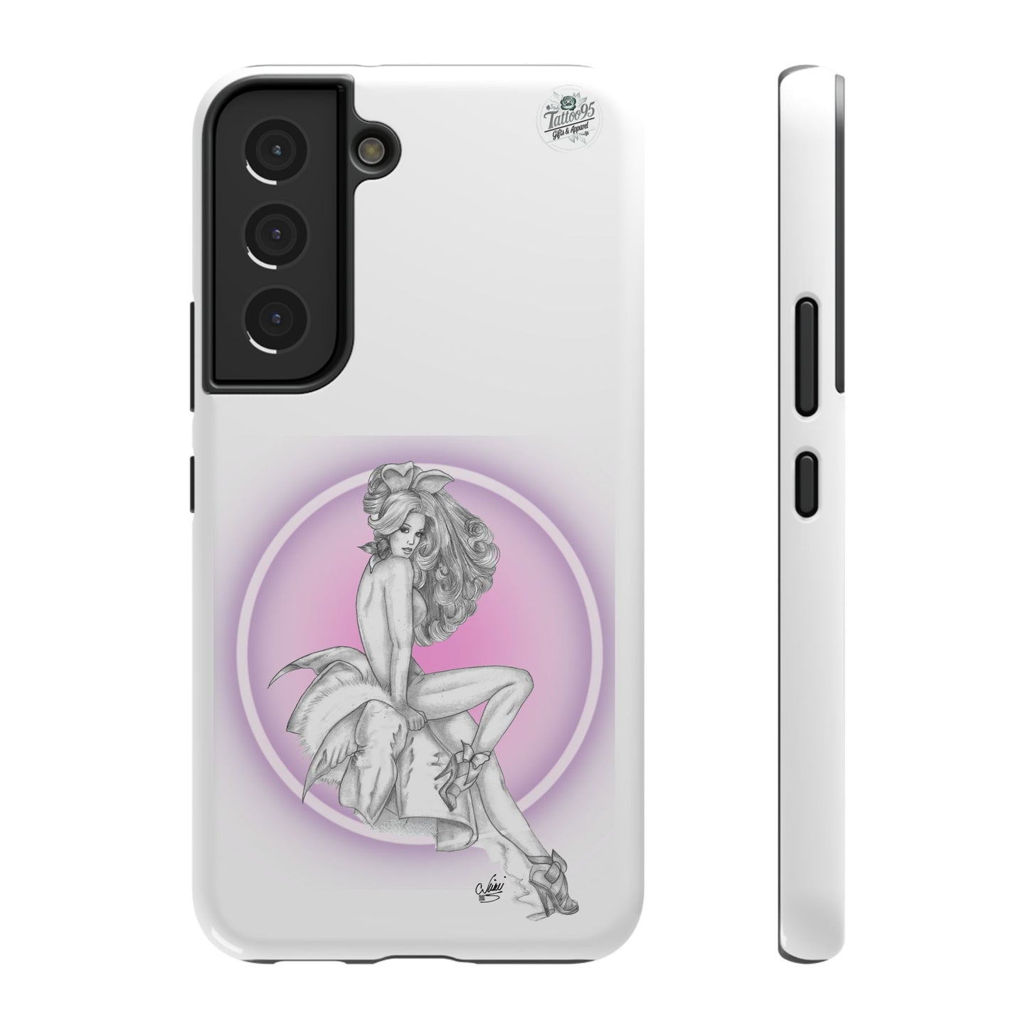 Pretty Bunny Vintage Artwork - Samsung Galaxy Phone Case